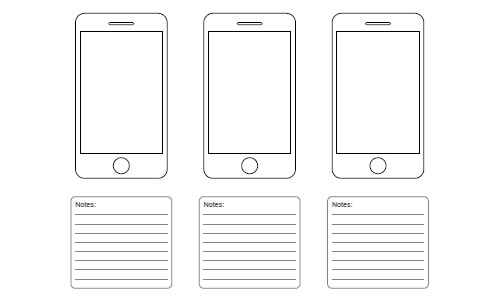 visio wireframe mobile app